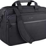 KROSER Laptop Bag Premium Laptop Briefcase Fits Up to 17.3 Inch Laptop Expandable Water-Repellent Shoulder Messenger Bag Computer Bag with RFID Pockets for Travel/Business/School/Men/Women-Black